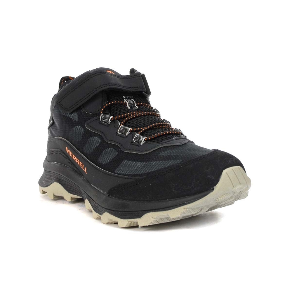 Merrell Black and Orange Hiking Boots Brand New In box Size 1 Big Kids